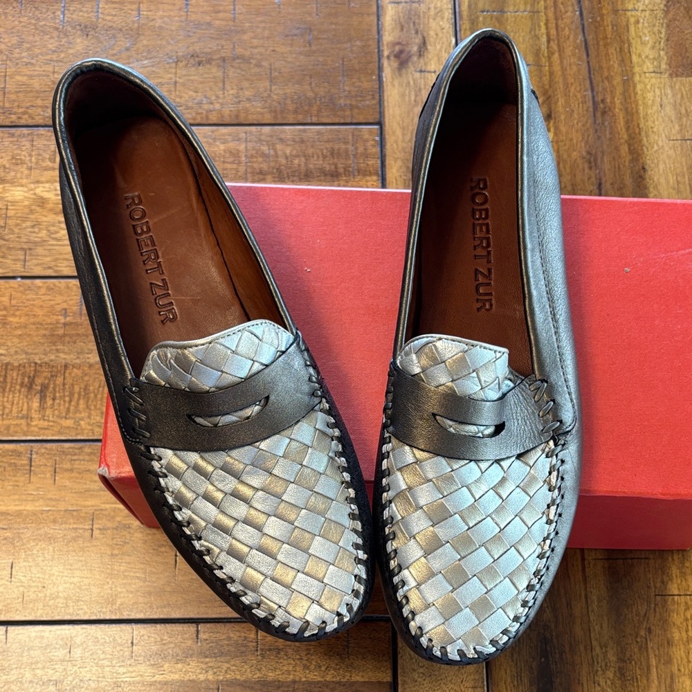 Robert Zur Women’s Bronze Combo Loafers